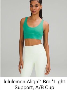 lululemon athletica Align™ Light Support Sports Bra in Green size: 8